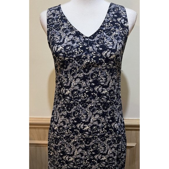 VTG 90s U.S.A. Classic Authentic Outfitters Floral Maxi Dress Sz 6 Romantic Blue - Picture 2 of 7